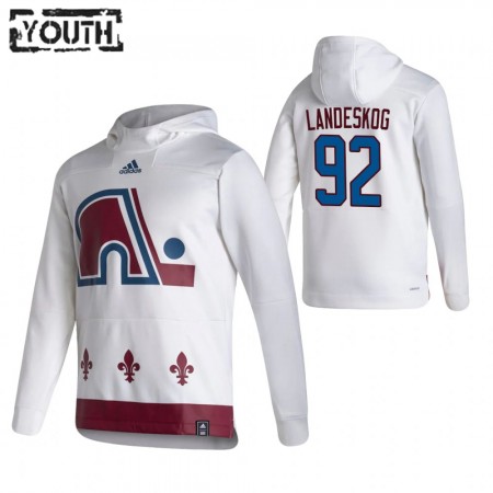 Colorado Avalanche Gabriel Landeskog 92 2020-21 Reverse Retro Pullover Mikiny Hooded - Dětské